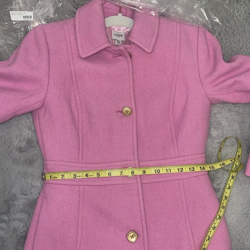Last One NWT PINK J. CREW Wool-blend lady coat - Picture 7 of 17